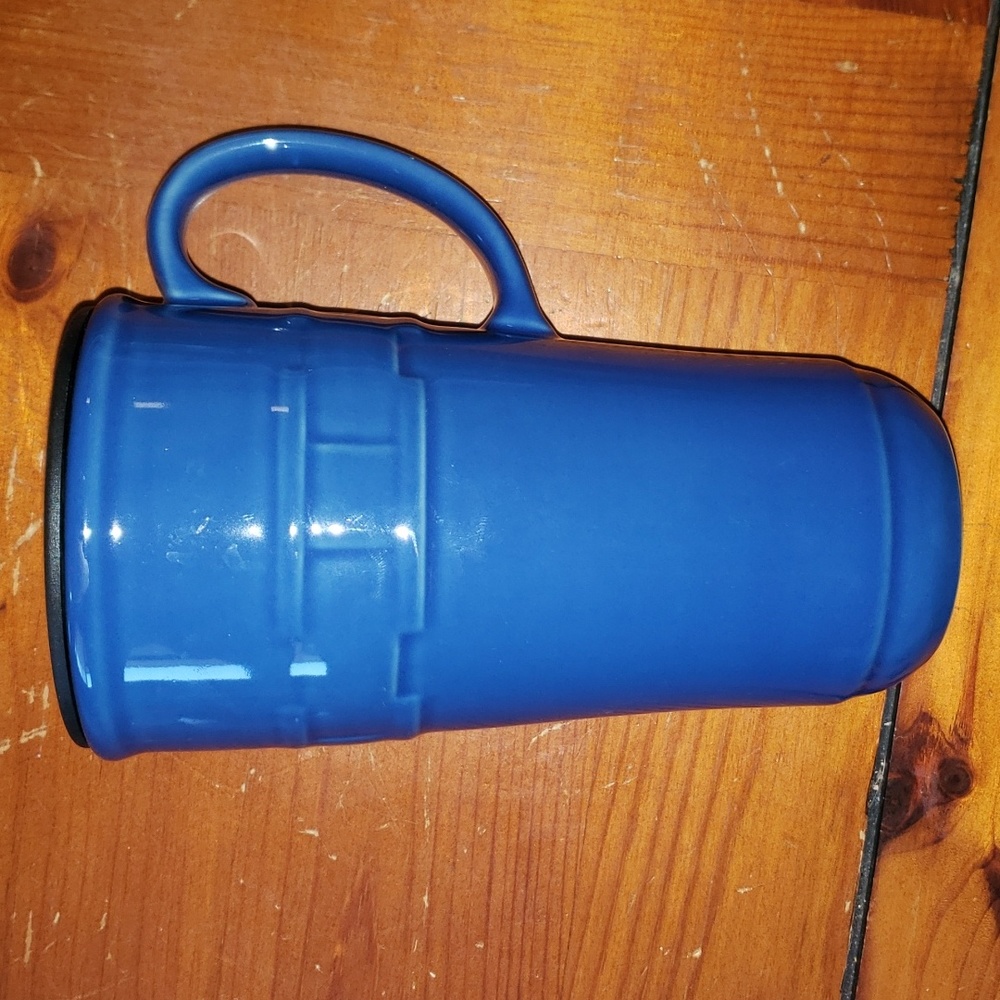 Longaberger ceramic travel mug BLUE